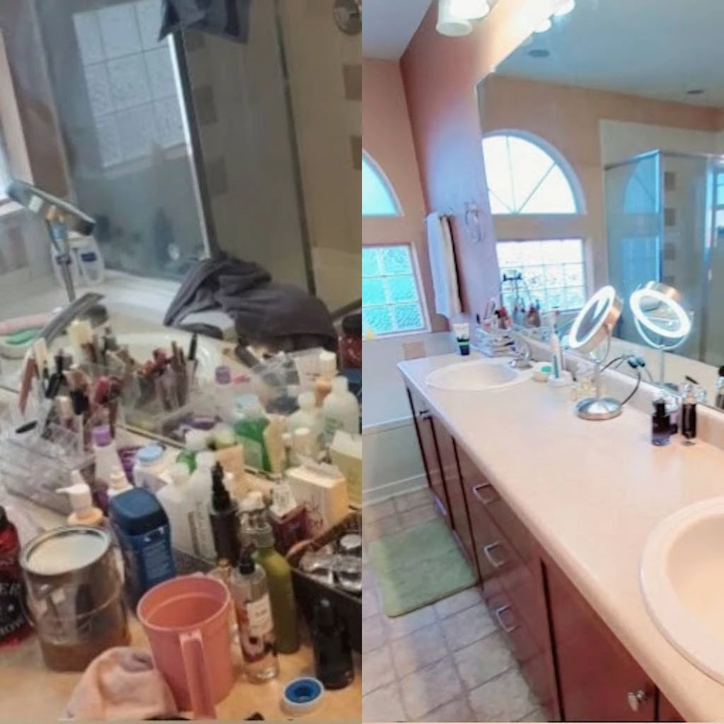 before and after cleaning