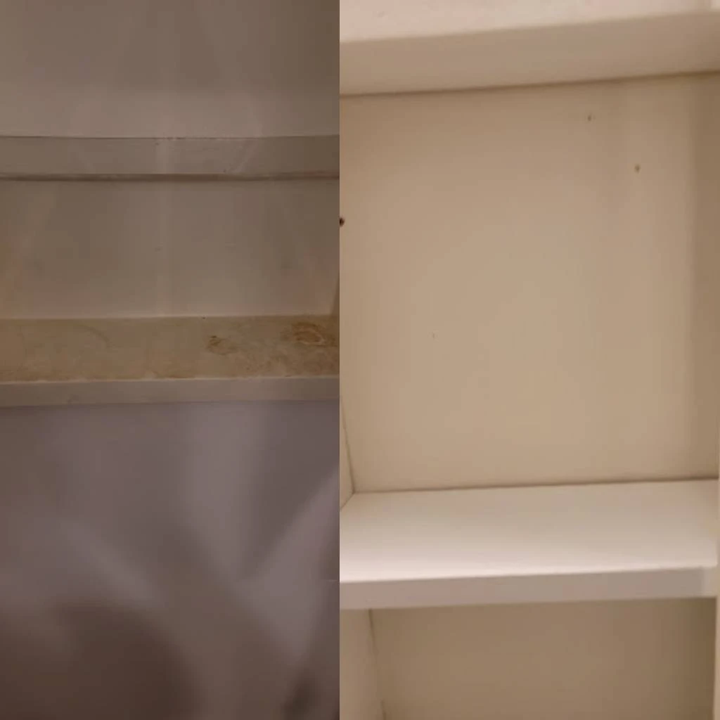 before and after shelf cleaning in Denver